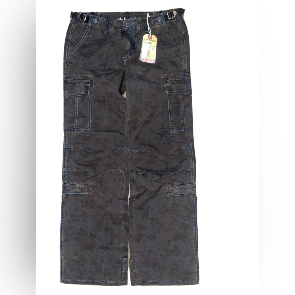 Parasuco Women’s Camo Cargo Pants Low Rise Relaxed Fit size 28 x 34